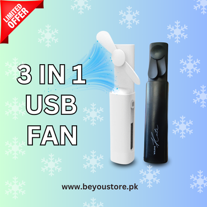 3 IN 1 PORTABLE USB FAN