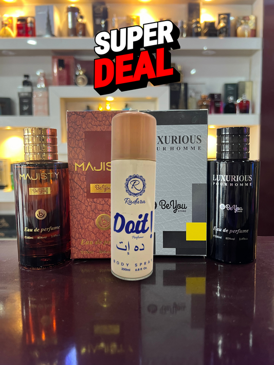 LUXURIOUS+ MAJISTY+ BODY SPRAY |DEAL OF 3 LONG LASTING PERFUMES