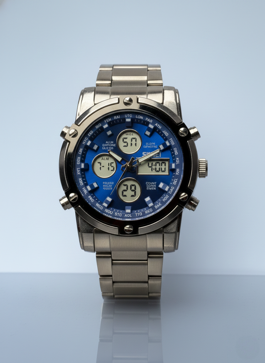 Skmei Blue Stone Watch