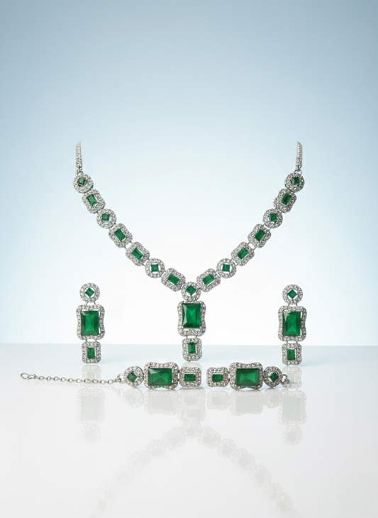 Trink Stone Necklace & Earrings